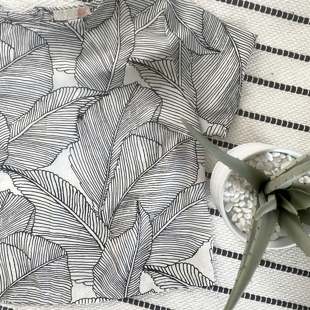 Gianni Bini Banana Leaf Crop Blouse from Dillards